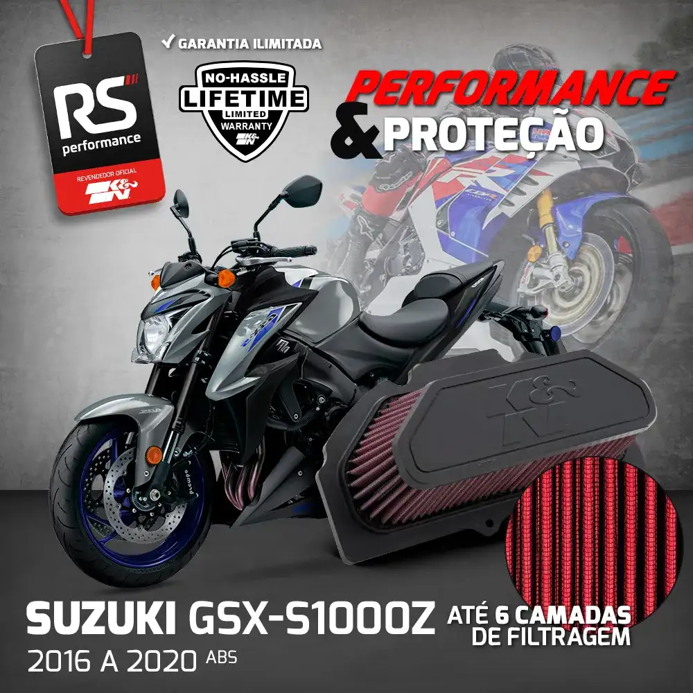 Filtro De Ar K&n Suzuki Gsxs1000 Gsx-s1000 S Z Abs Su-9915