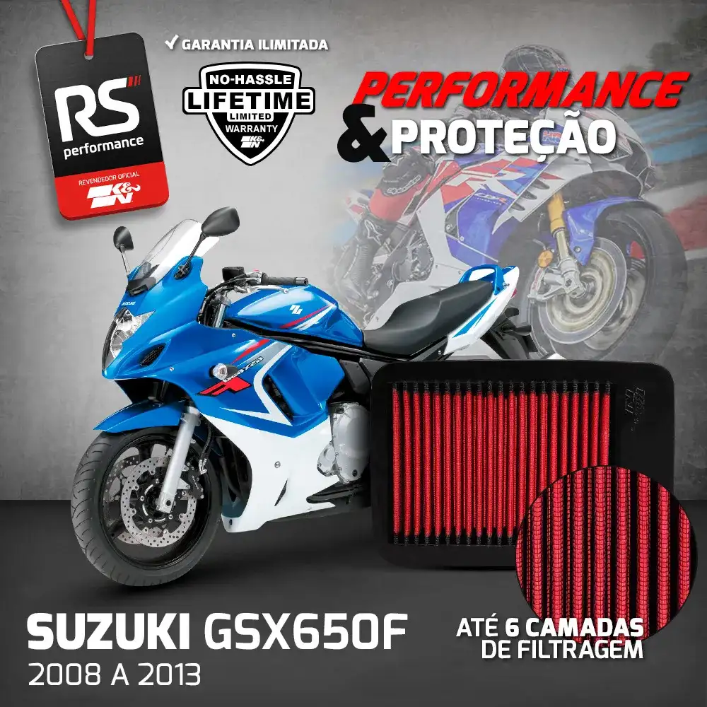 Filtro Esportivo Inbox Suzuki Serie Bandit 2005 A 2016