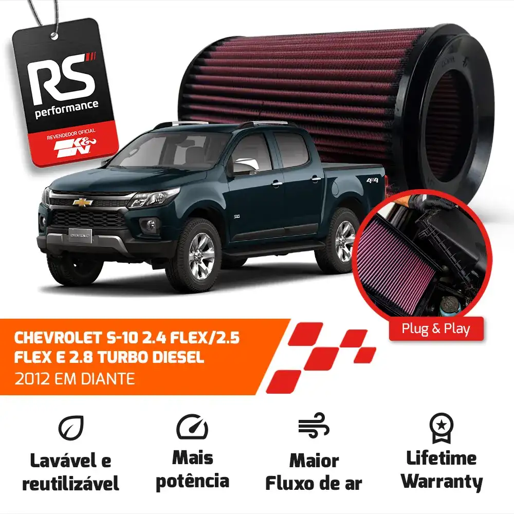 Filtro Esportivo Inbox Gm S10 Trailblazer 2.8 2012 Em Diante