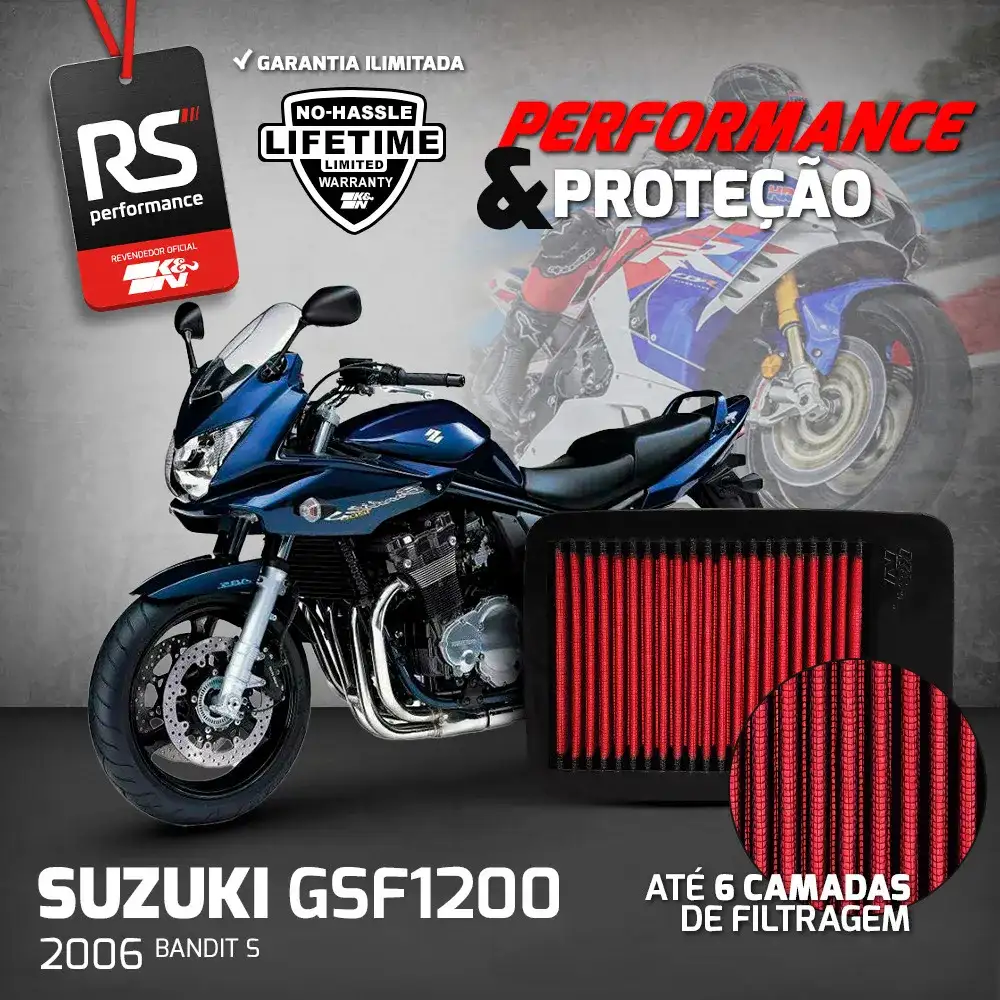 Filtro Esportivo Inbox Suzuki Serie Bandit 2005 A 2016
