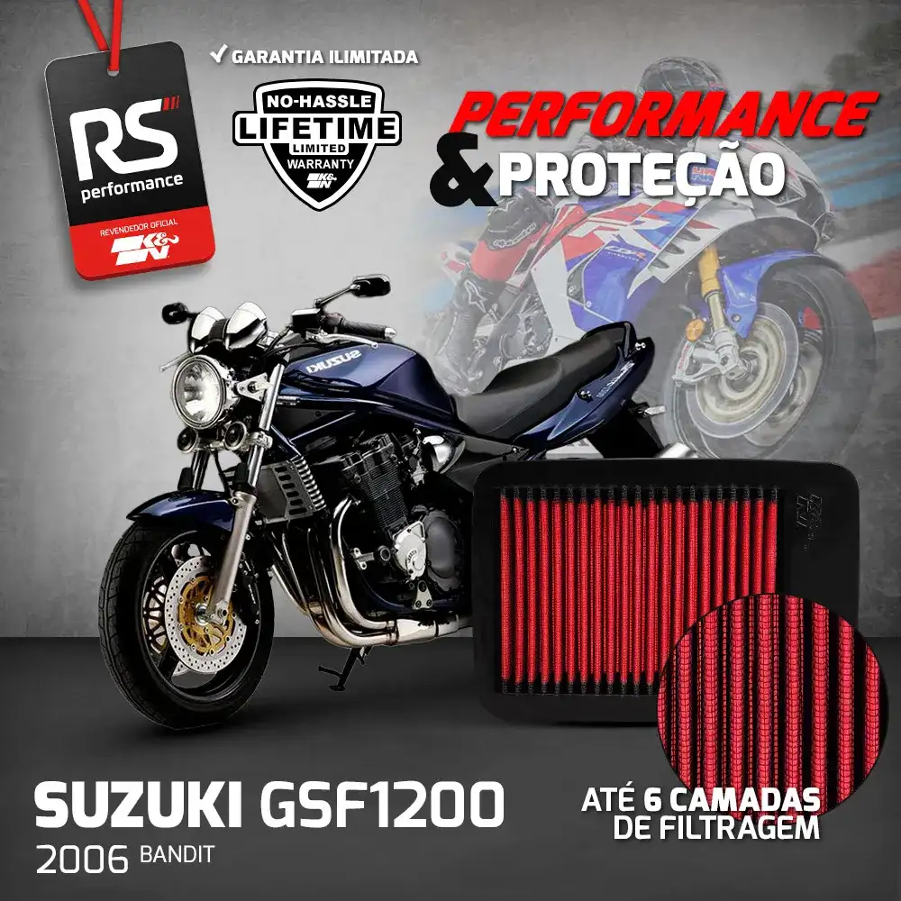 Filtro Esportivo Inbox Suzuki Serie Bandit 2005 A 2016
