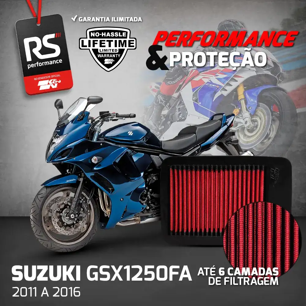 Filtro Esportivo Inbox Suzuki Serie Bandit 2005 A 2016
