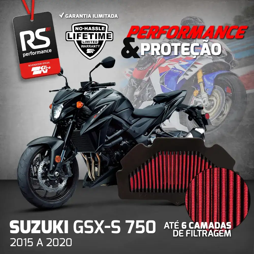 Filtro De Ar Esportivo K&n Inbox Moto Suzuki Gsx-s / Gsr 750