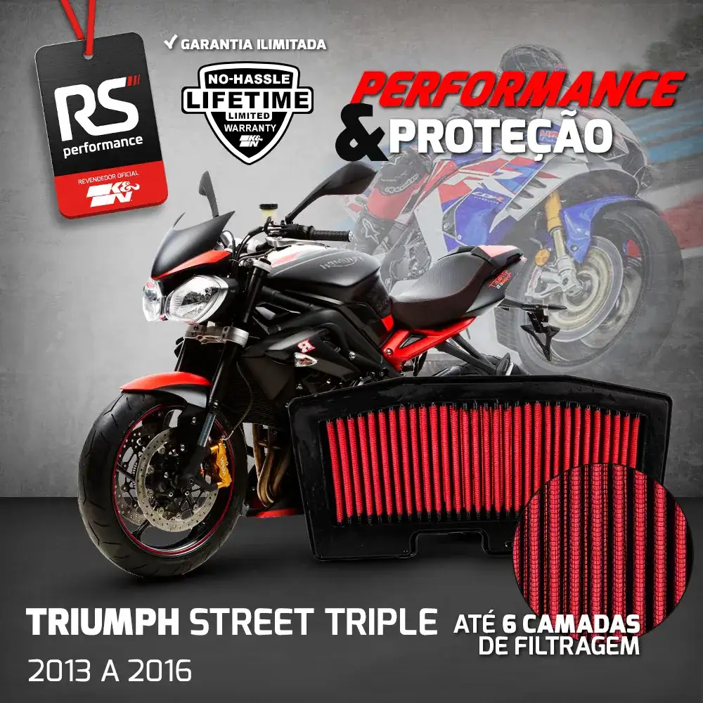 Filtro Esportivo Inbox Triumph Daytona Street Triple 13-2017