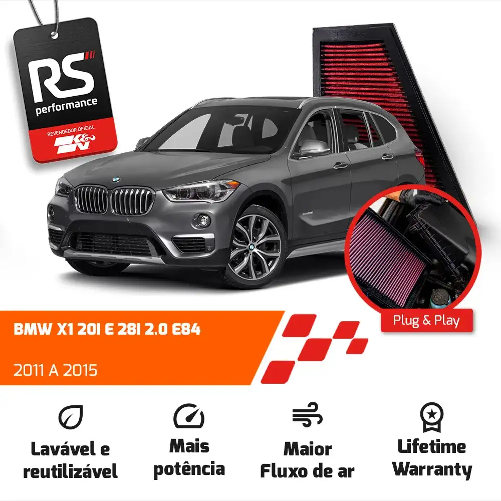 Filtro Esportivo Inbox Bmw E84 E89 F10 2.0 2009 A 2017