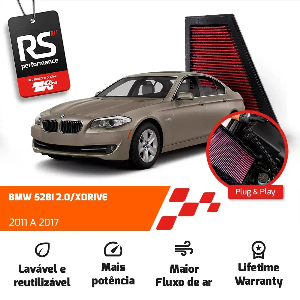 Filtro Esportivo Inbox Bmw E84 E89 F10 2.0 2009 A 2017