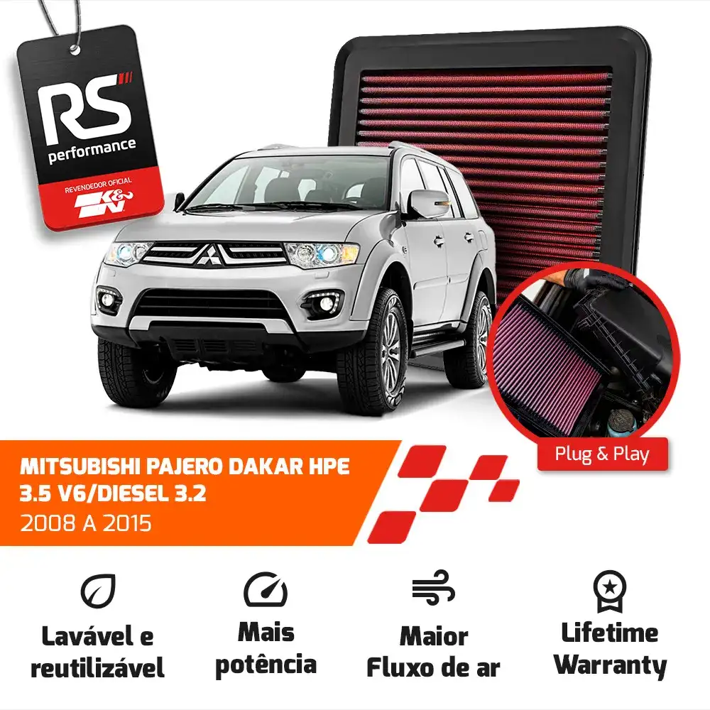 Filtro Ar Esportivo K&n Inbox Mitsubishi Pajero Dakar Triton