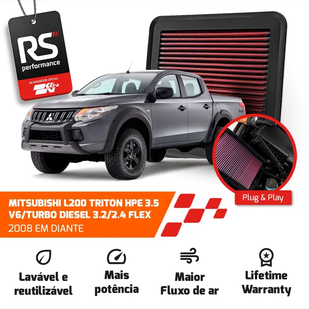 Filtro Ar Esportivo K&n Inbox Mitsubishi Pajero Dakar Triton