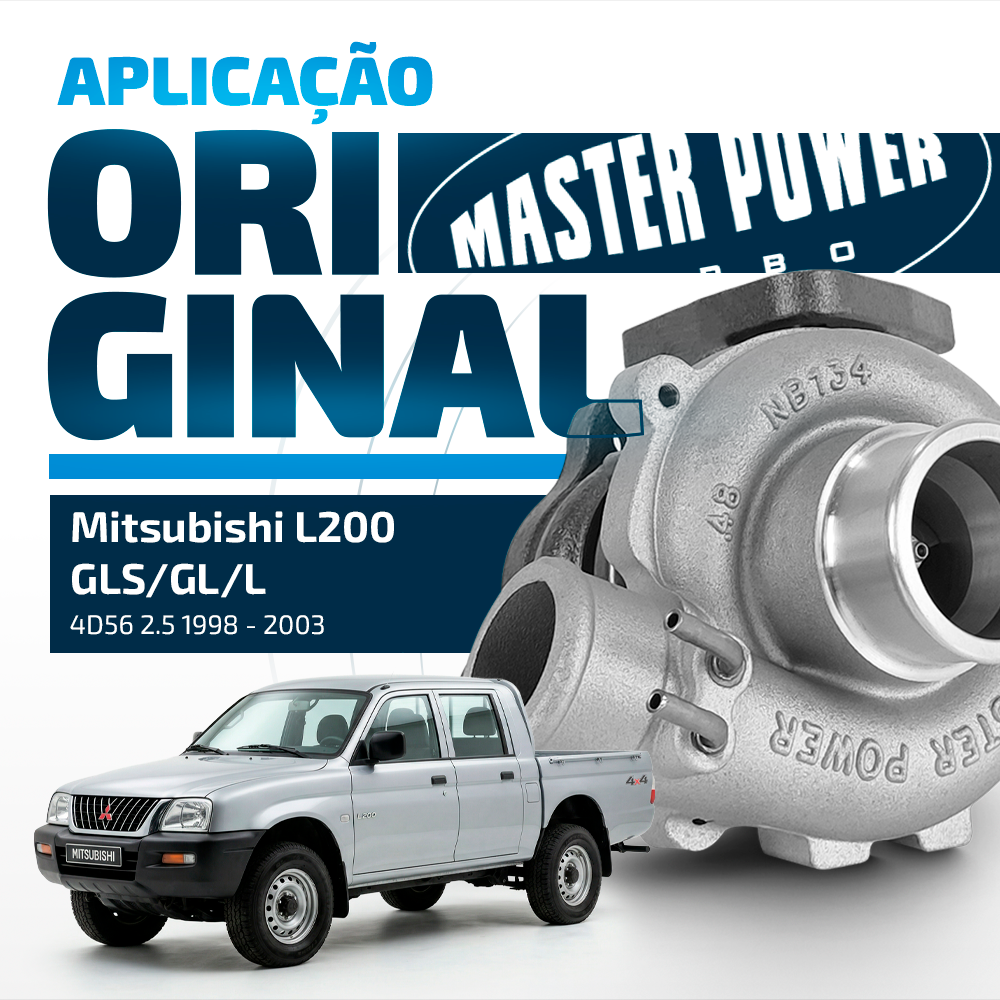 Turbina Mitsubishi L200 2.5 8v L / Gl / Gls Motor 4d56 2.5l 1998 Em Diante