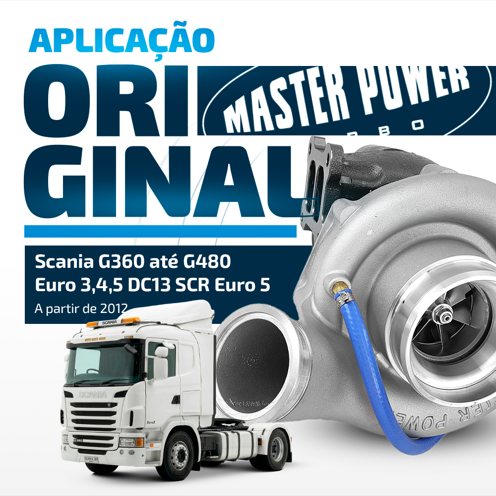 Turbina Scania G/R/P 360 / 400 / 440 / 480 Motor Dlc6/dc13 Scr Euro 3/4/5