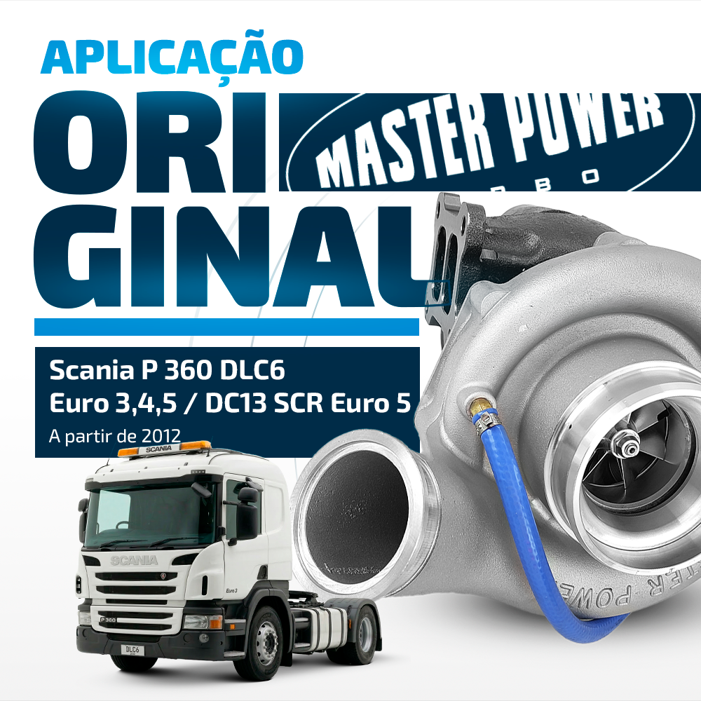 Turbina Scania G/R/P 360 / 400 / 440 / 480 Motor Dlc6/dc13 Scr Euro 3/4/5
