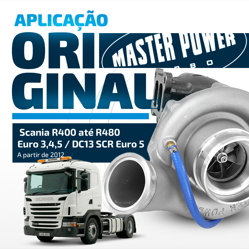 Turbina Scania G/R/P 360 / 400 / 440 / 480 Motor Dlc6/dc13 Scr Euro 3/4/5