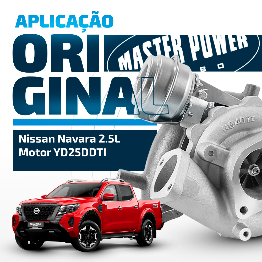 Turbina Master Power Para Carros com Motor YD25DDTI 2.5 dos anos de 2006 Até 2012