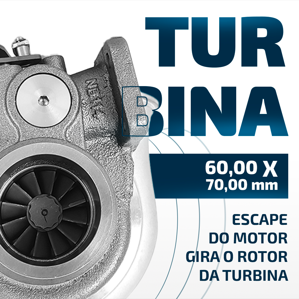 Turbina Volkswagen 17210 / 23210 e Ford Cargo 1716 Motor Cummins 6btaa