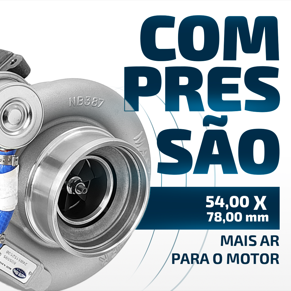 Turbina Volkswagen 17210 / 23210 e Ford Cargo 1716 Motor Cummins 6btaa