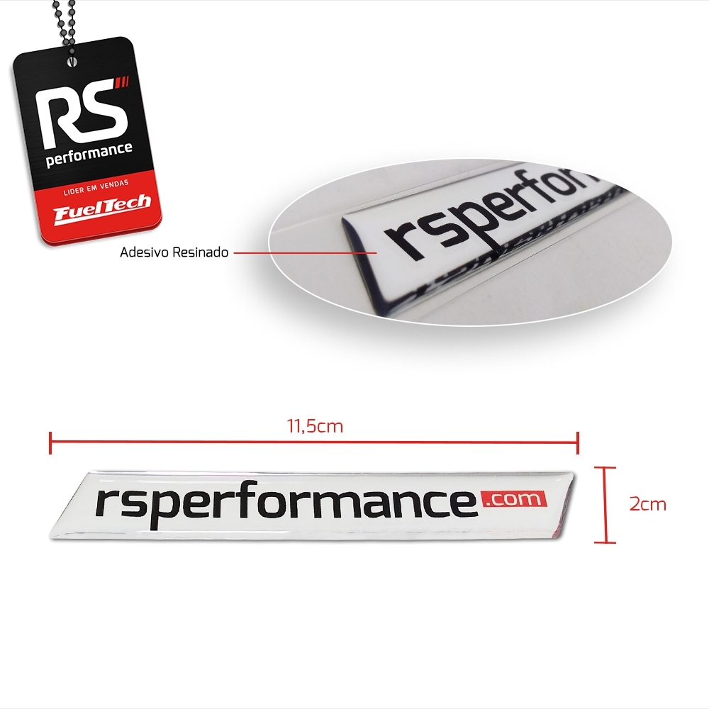 KIT ADESIVO PROMOCIONAL CROMO/PRETO RS PERFORMANCE