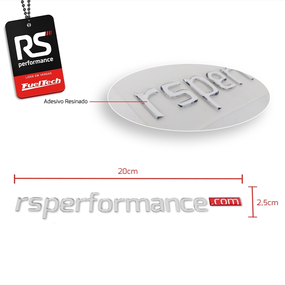 KIT ADESIVO PROMOCIONAL CROMO/PRETO RS PERFORMANCE