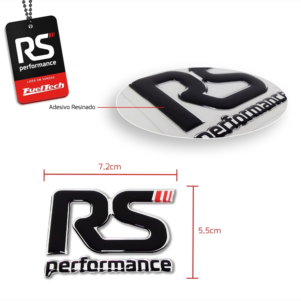 KIT ADESIVO PROMOCIONAL CROMO/PRETO RS PERFORMANCE