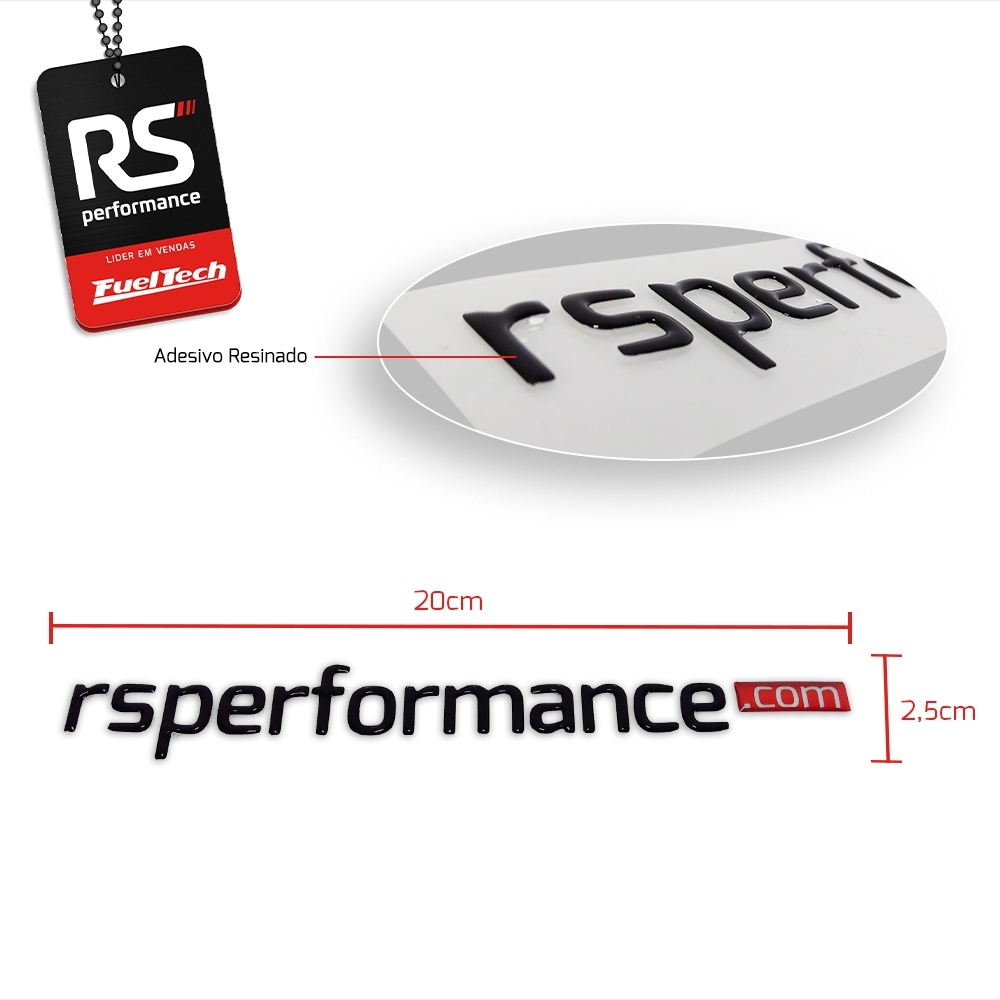KIT ADESIVO PROMOCIONAL CROMO/PRETO RS PERFORMANCE