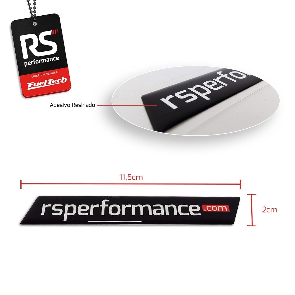 KIT ADESIVO PROMOCIONAL CROMO/PRETO RS PERFORMANCE