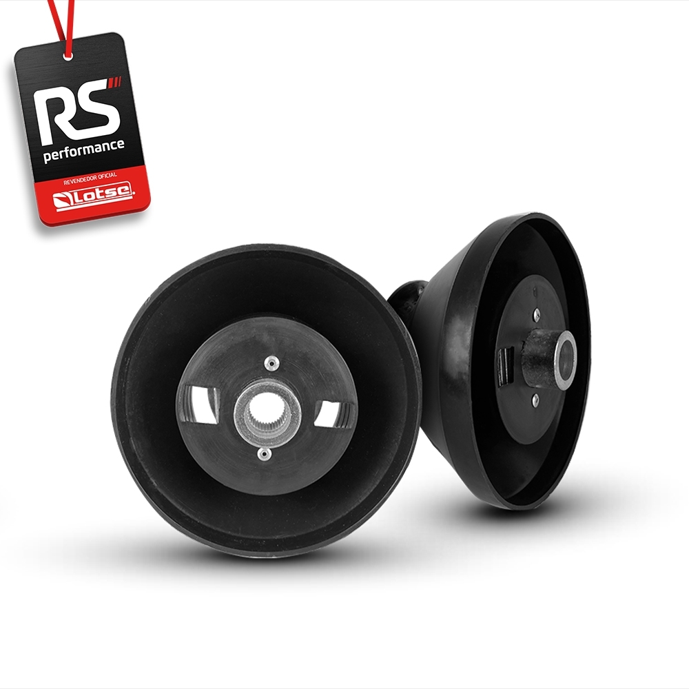 Volante Clássico Lotse Boxer Inox em Couro + Cubo de Alumínio