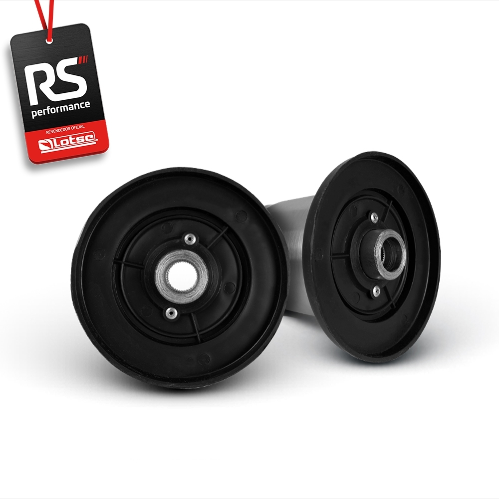 Volante Clássico Lotse Boxer Inox em Couro + Cubo de Alumínio