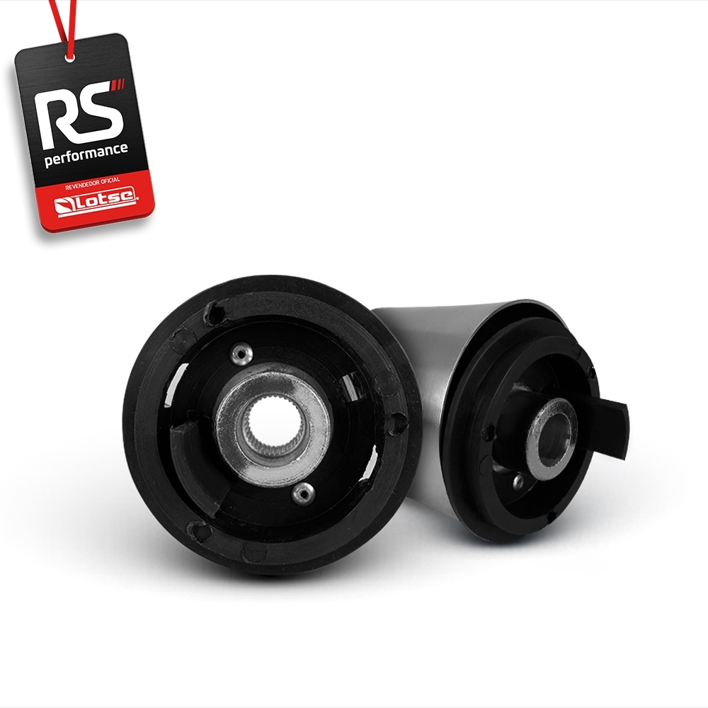 Volante Clássico Lotse Boxer Inox em Couro + Cubo de Alumínio
