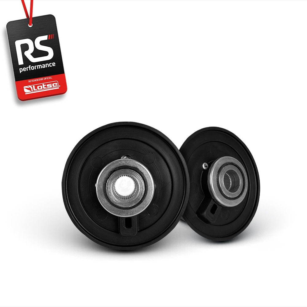 Volante Clássico Lotse Boxer Inox em Couro + Cubo de Alumínio