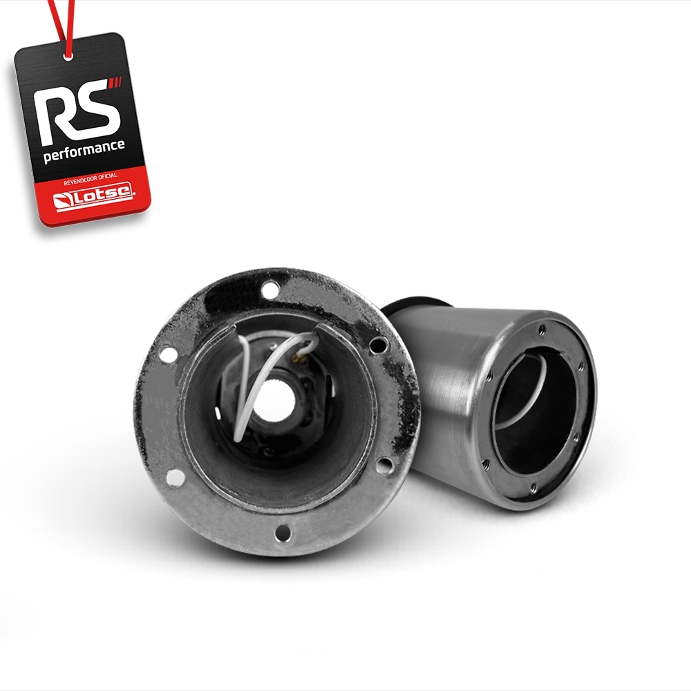 Volante Clássico Lotse Boxer Inox em Couro + Cubo de Alumínio