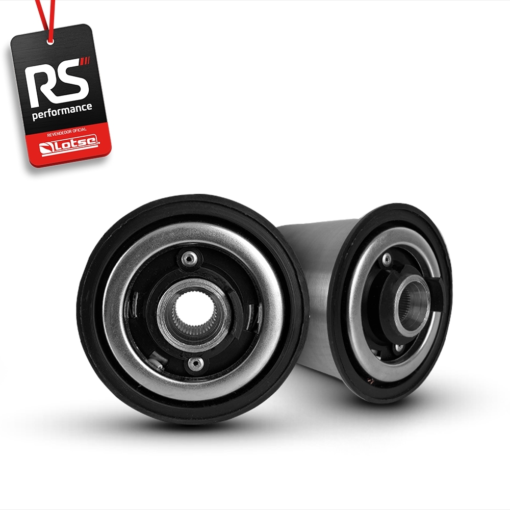 Volante Clássico Lotse Boxer Inox em Couro + Cubo de Alumínio