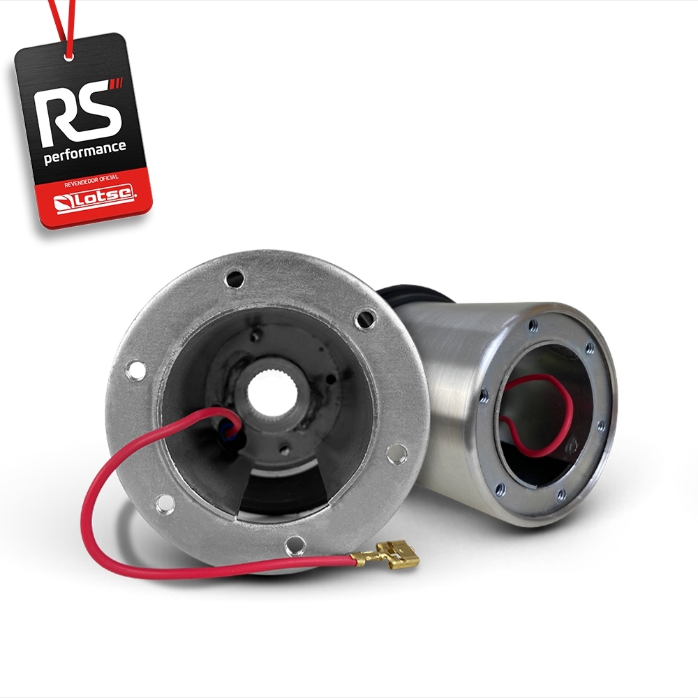 Volante Clássico Lotse Boxer Inox em Couro + Cubo de Alumínio