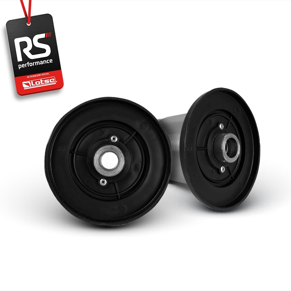 Volante Clássico Lotse Boxer Inox em Couro + Cubo de Alumínio