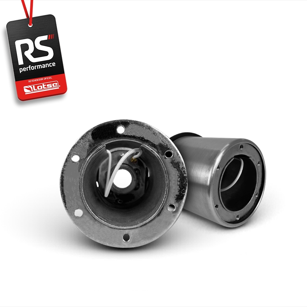 Volante Clássico Lotse Boxer Inox em Couro + Cubo de Alumínio