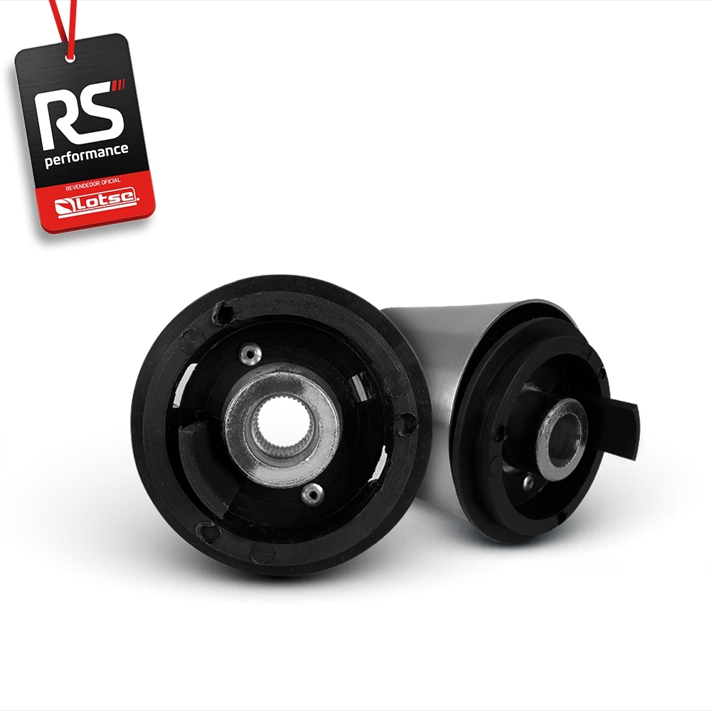 Volante Clássico Lotse Boxer Inox em Couro + Cubo de Alumínio