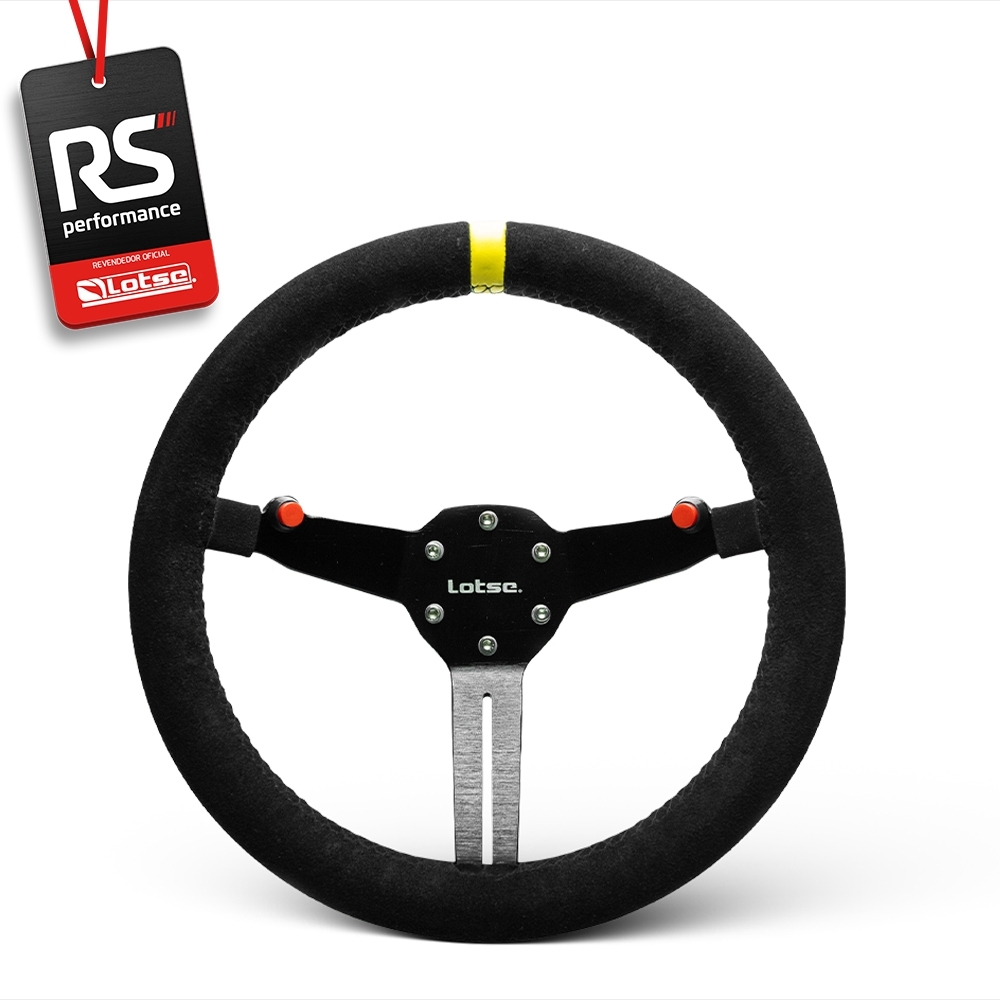 Volante Esportivo Alúminio R-GT Em Camurça + Cubo em Alumínio