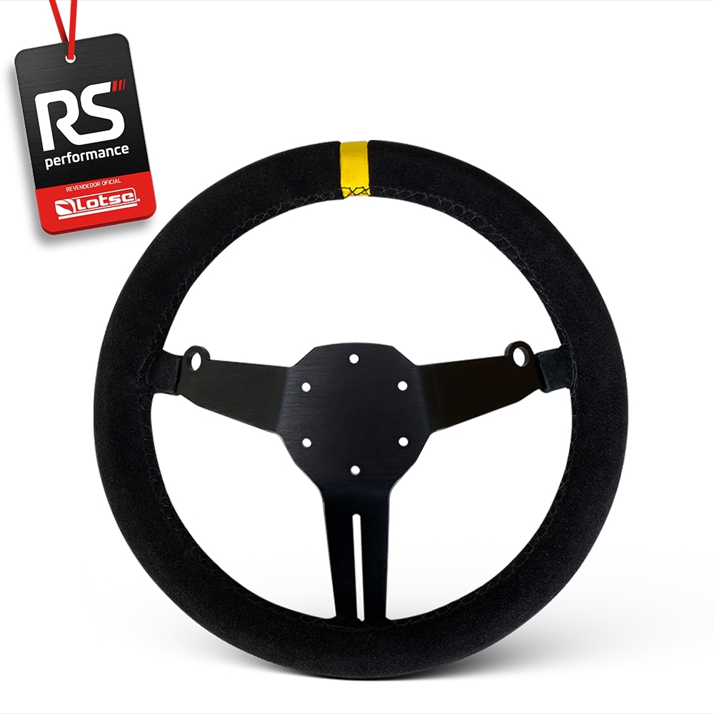 Volante Esportivo Alúminio R-GT Em Camurça + Cubo em Alumínio