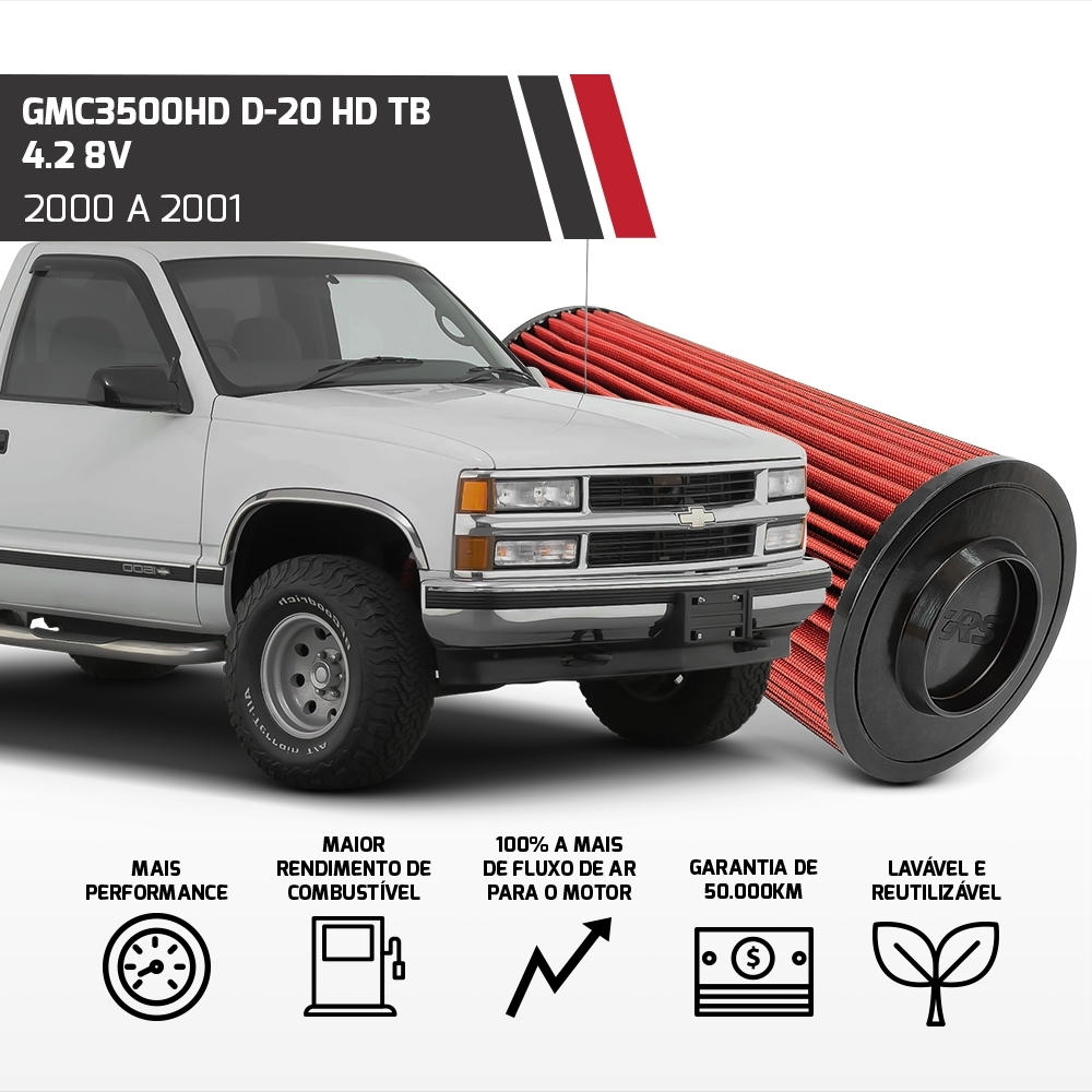 Filtro Esportivo Chevrolet Silverado Troller 2000 Até 2005