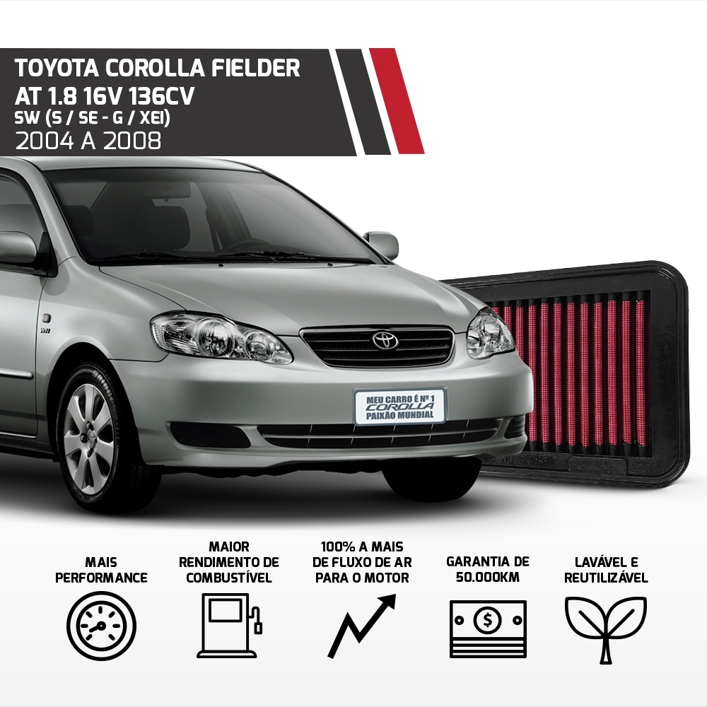 Filtro Esportivo Inbox Toyota Corolla Fielder Rav4 1999 +
