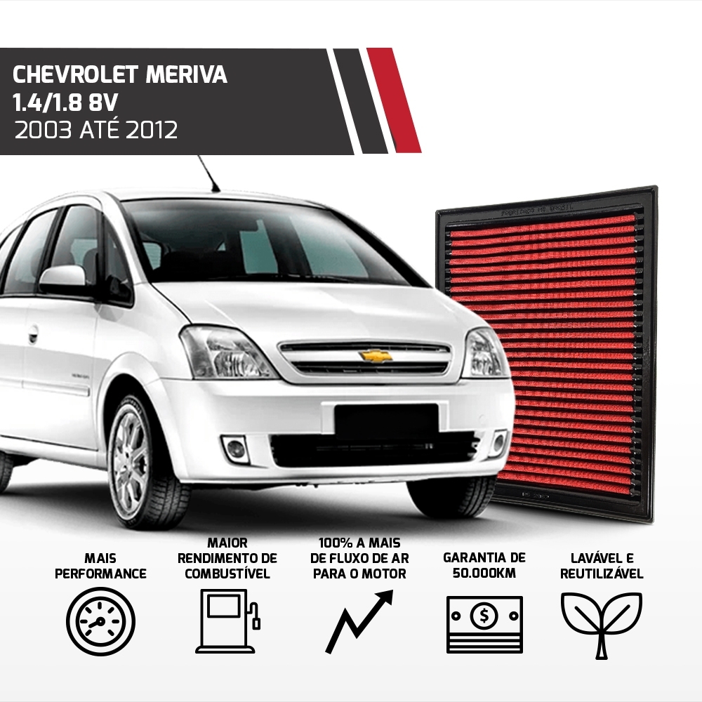 Filtro Esportivo Inbox Gm Corsa Montana Meriva 1994 Até 2012