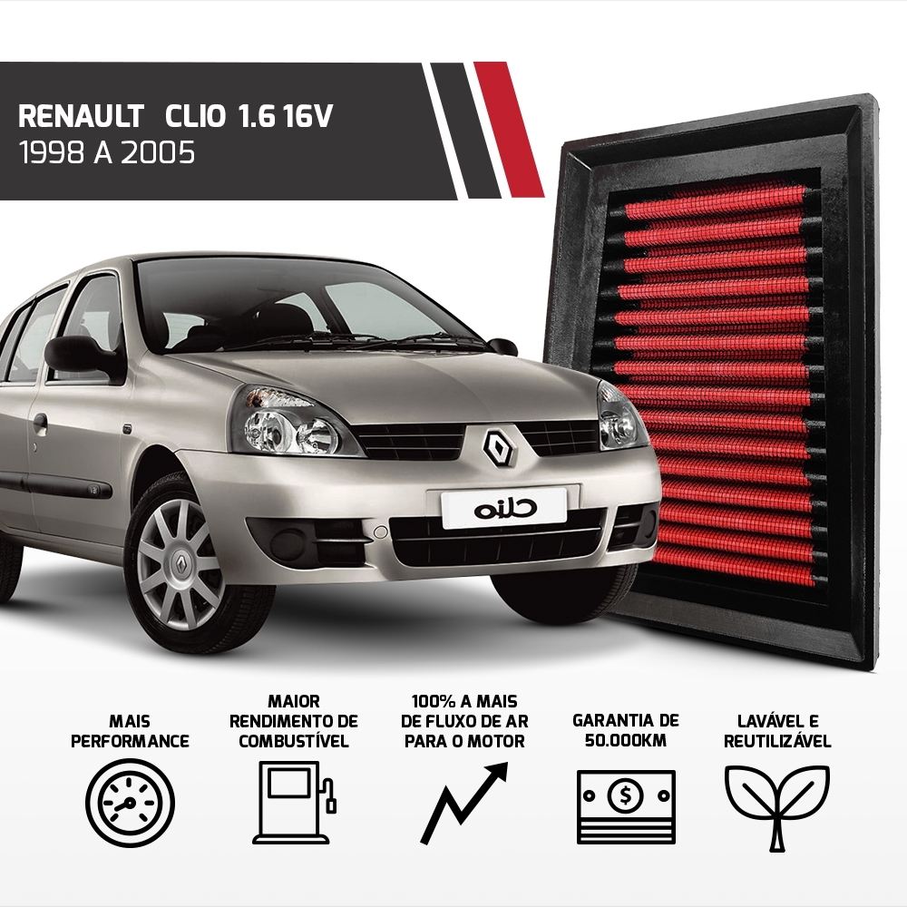 Filtro Esportivo Inbox Renault 1.6 16v 2.0 1998 Em Diante