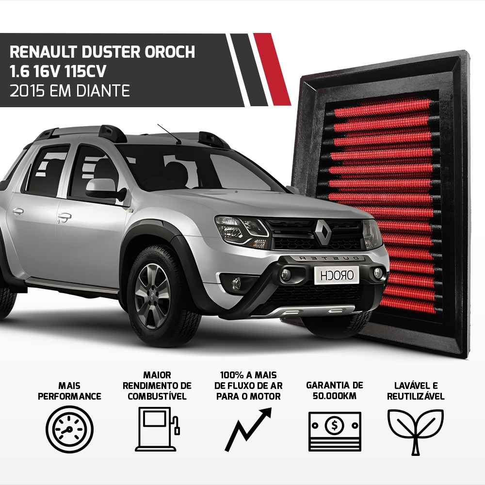 Filtro Esportivo Inbox Renault 1.6 16v 2.0 1998 Em Diante