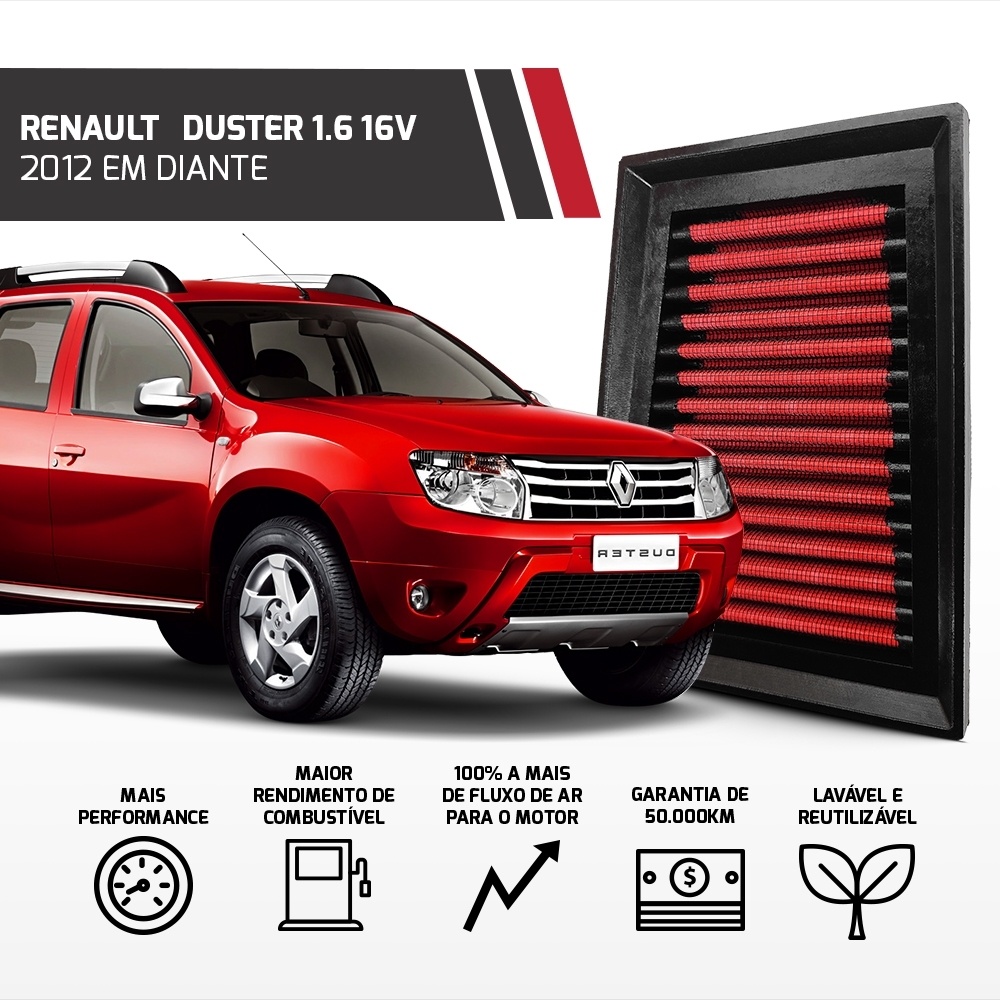 Filtro Esportivo Inbox Renault 1.6 16v 2.0 1998 Em Diante