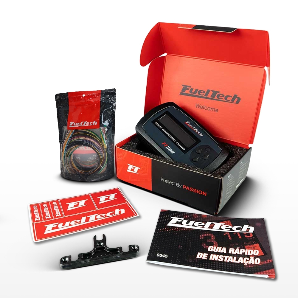 Módulo de Injeção Programável Fueltech Ft300 Com Chicote de Motor Dianteiro de 3 Metros