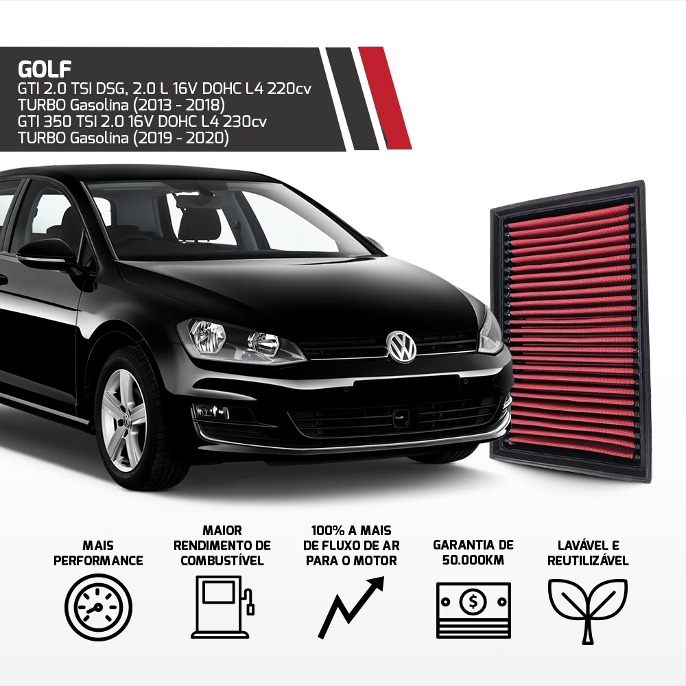 Filtro De Ar Esportivo Inbox Vw/audi 2.0 Tsi 2013 Em Diante