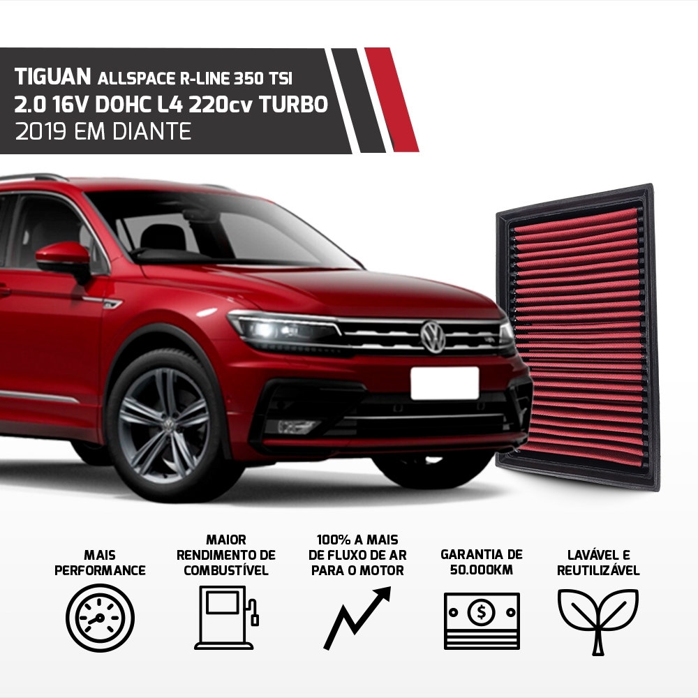 Filtro De Ar Esportivo Inbox Vw/audi 2.0 Tsi 2013 Em Diante