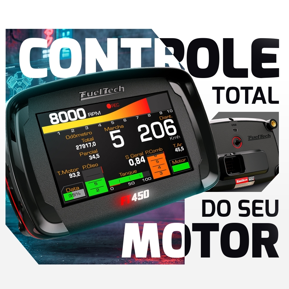 Módulo de Injeção Eletrônica Ft450 Com Chicote Motor Dianteiro de 3 Metros
