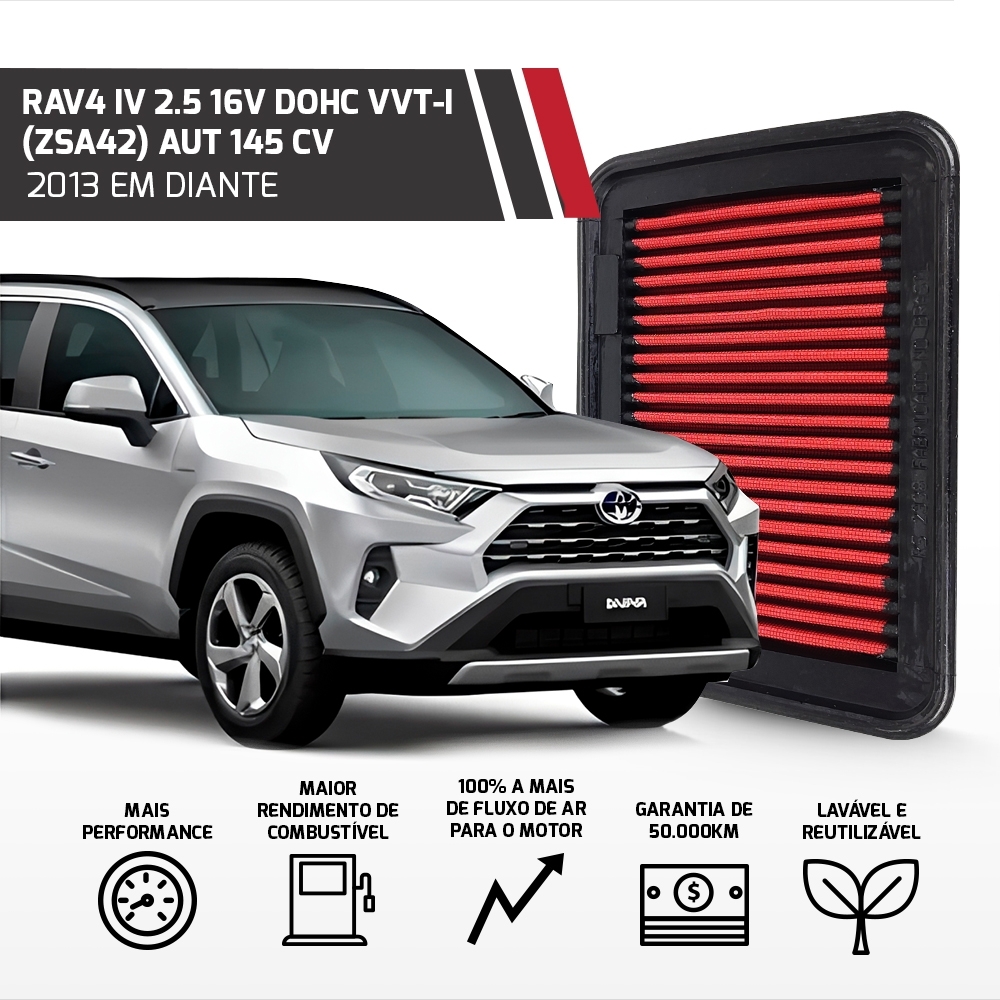 Filtro Ar Esportivo Corolla E18 1.8 16v Flex Dual Vvti 144cv
