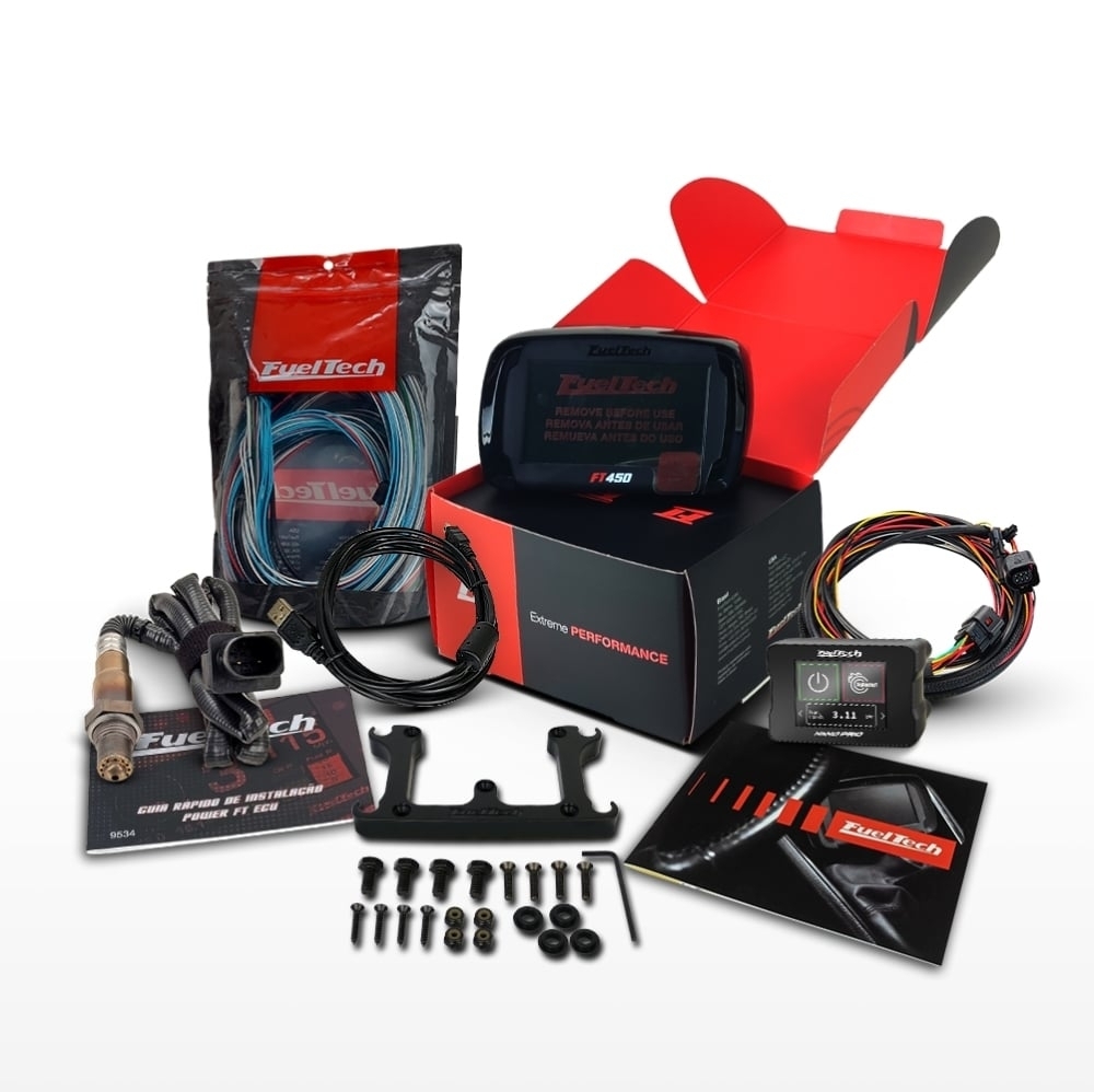 Módulo de Injeção Programável Ft450 Com Chicote Motor Traseiro + WideBand Nano Pro + Sonda Bosch 4.9