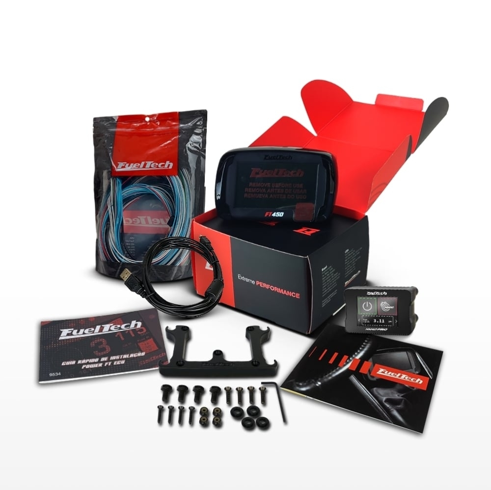 Módulo de Injeção Ft450 Com Chicote Motor Dianteiro 4.2 + WideBand Nano Pro (Sem Sonda)