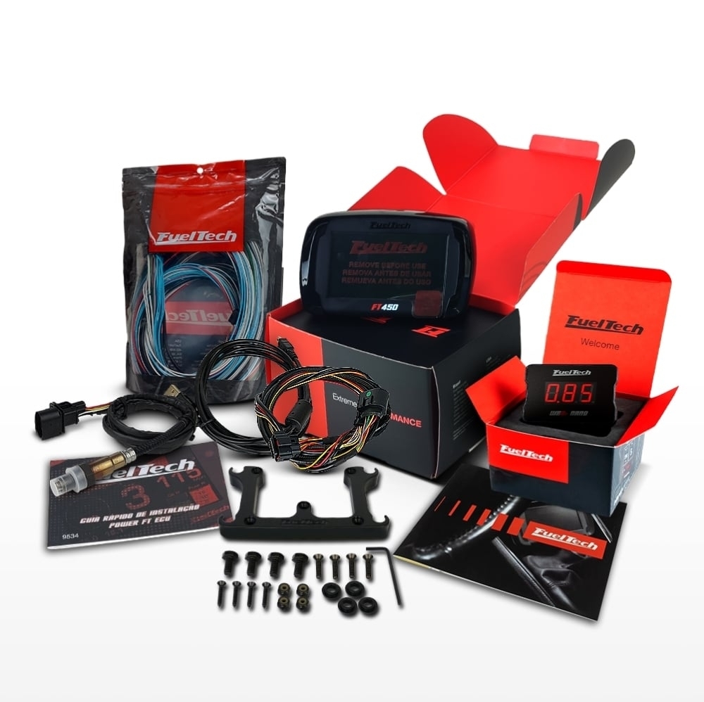 Módulo de Injeção Ft450 Com Chicote Motor Traseiro + WideBand Nano + Sonda Bosch 4.2